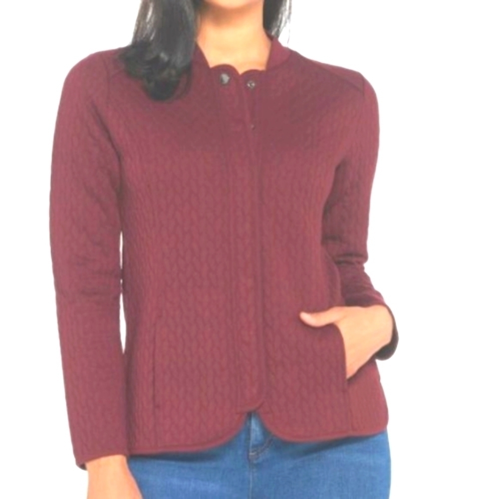 Isaac Mizrahi Live! Quilted Knit Jacket Small